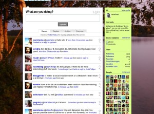 Twitter home page interface